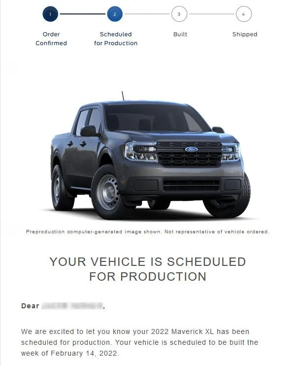 Ford Maverick 📣 12/9 Scheduling Email Received Group [Emails Arriving!!!] email received