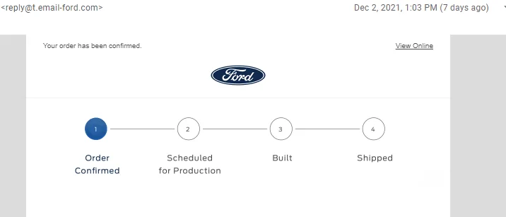 Ford Maverick 📣 12/9 Scheduling Email Received Group [Emails Arriving!!!] order dat