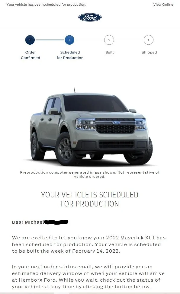 Ford Maverick 📣 12/9 Scheduling Email Received Group [Emails Arriving!!!] XLT-LUX Hybrid