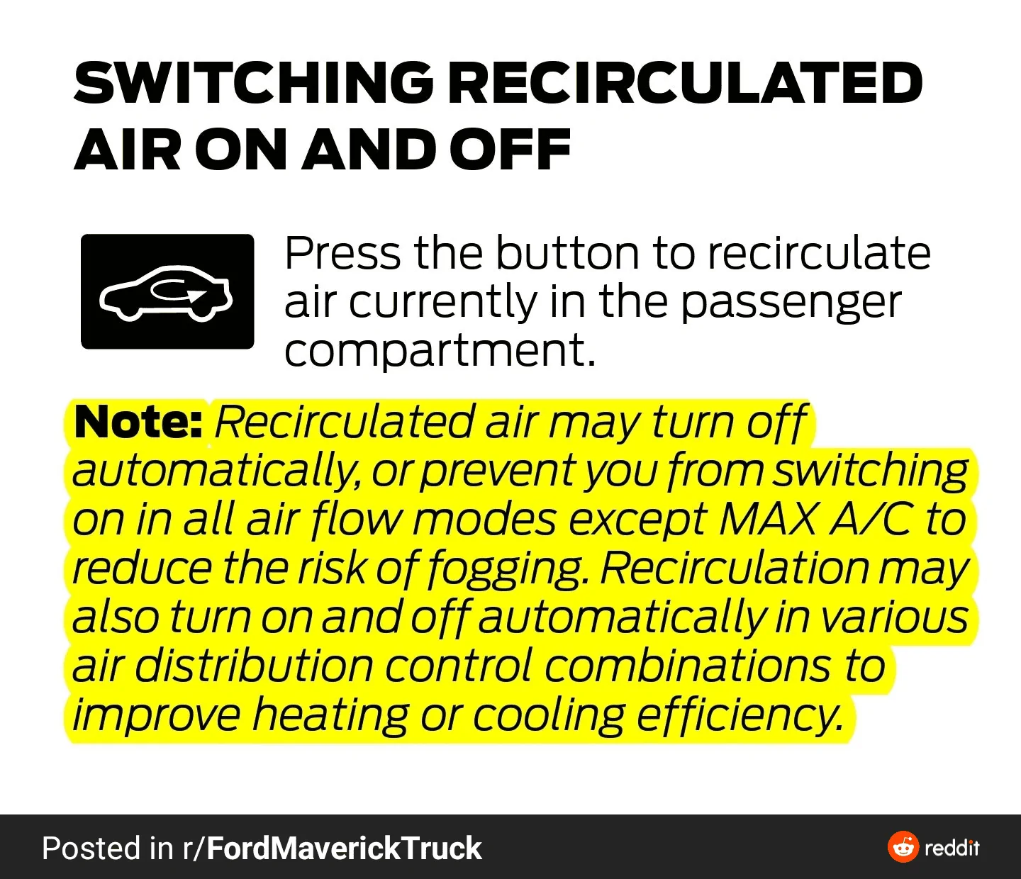 Ford Maverick Is this normal a/c behavior? RDT_20211210_2242525227823632650479078
