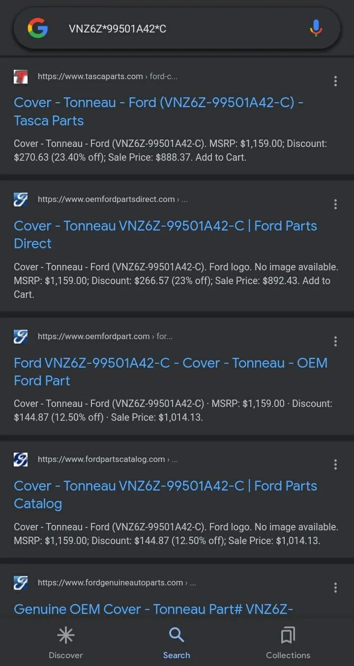 Ford Maverick Tonneau cover supplier / availability? Screenshot_20211210-225431_Googl
