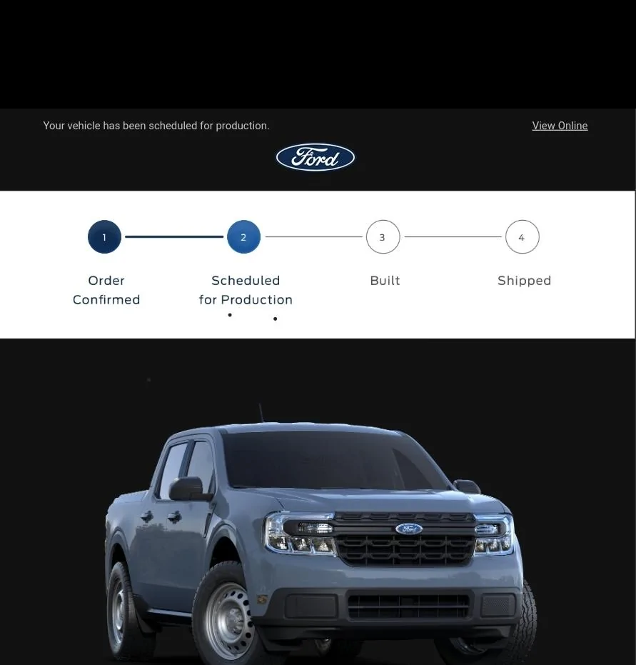 Ford Maverick How long does it usually take  from build to delivery? Screenshot_20211211-115654_Yahoo Mail
