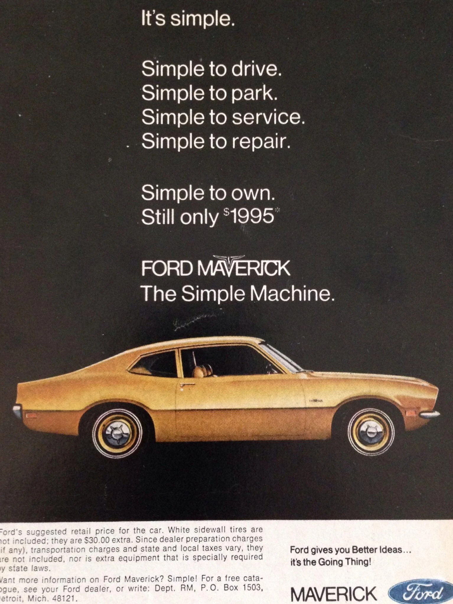 Ford Maverick Ford Marketing - Maverick Name - 1970's Maverick Ford Maverick_1970 AD