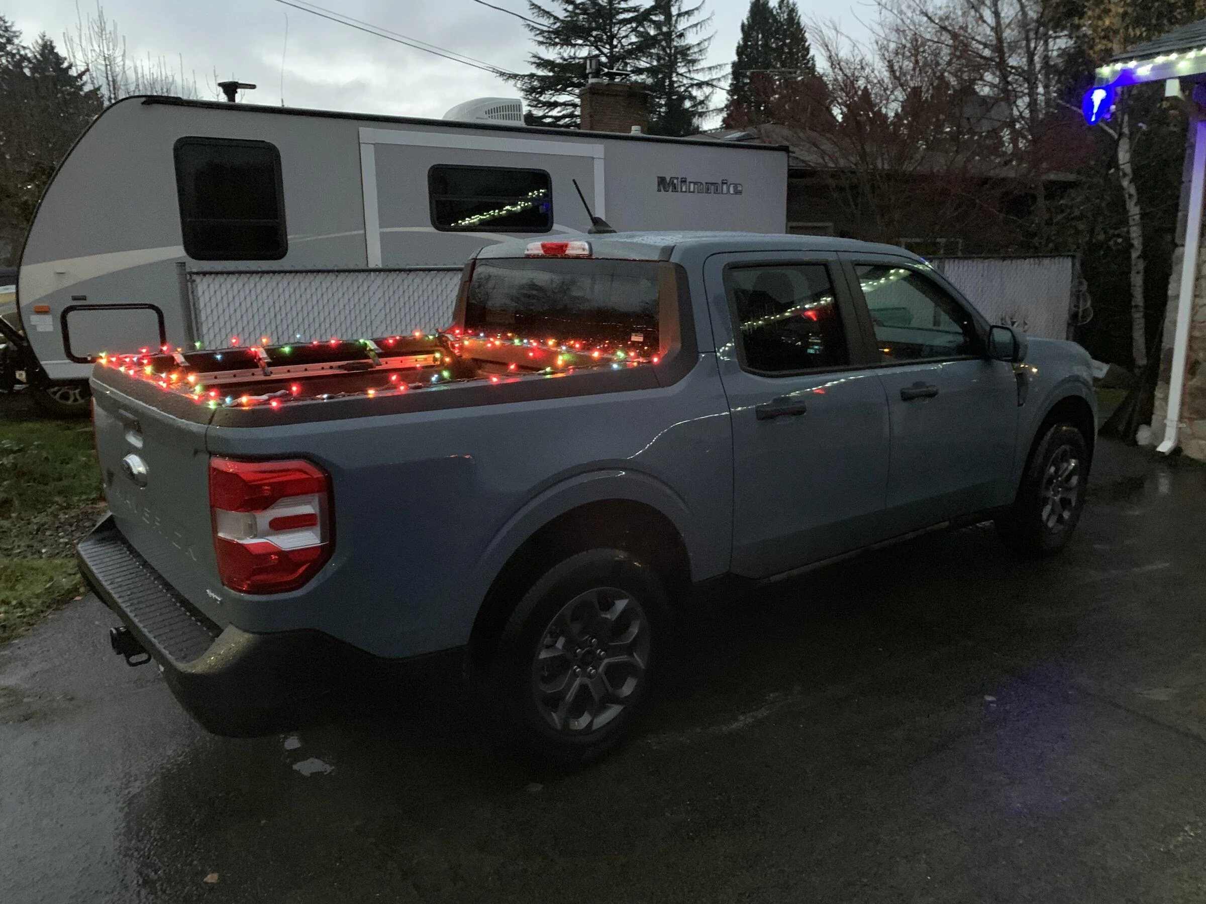 Ford Maverick Outlet in bed powering holiday cheer (Christmas lights) 91FADF30-8033-4F93-8432-DE6747C77942