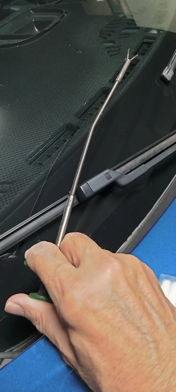 Ford Maverick Dropped card in windshield defroster vent IMG20250904145243