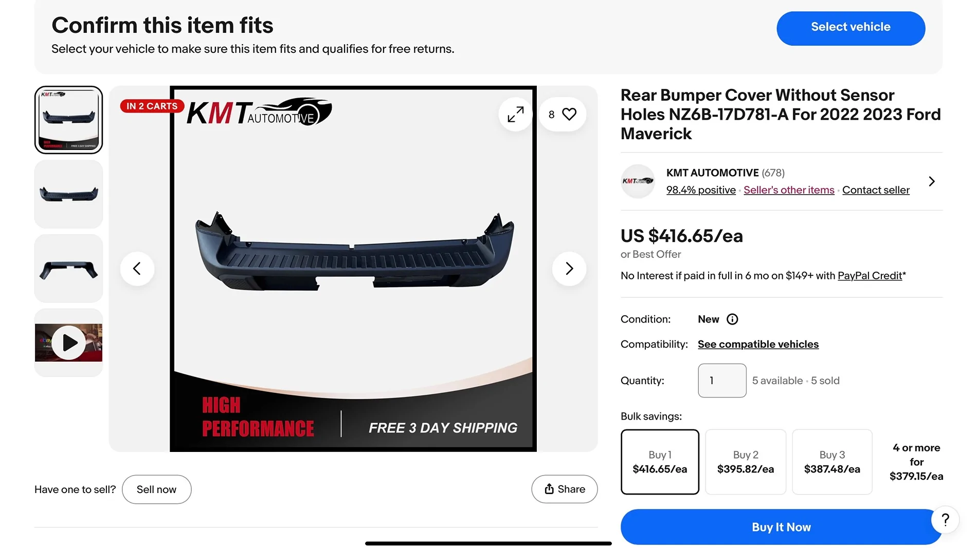 Ford Maverick Has anyone bought this rear bumper cover? IMG_4022