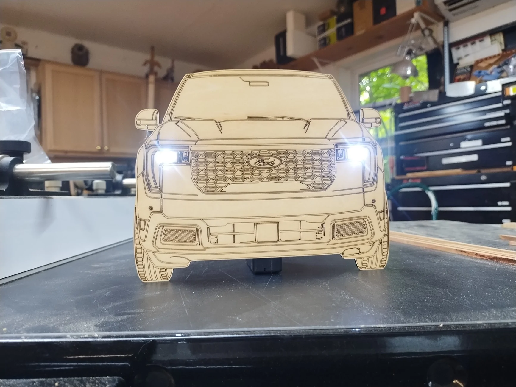 Ford Maverick Playing with toys in my shop mav with lights