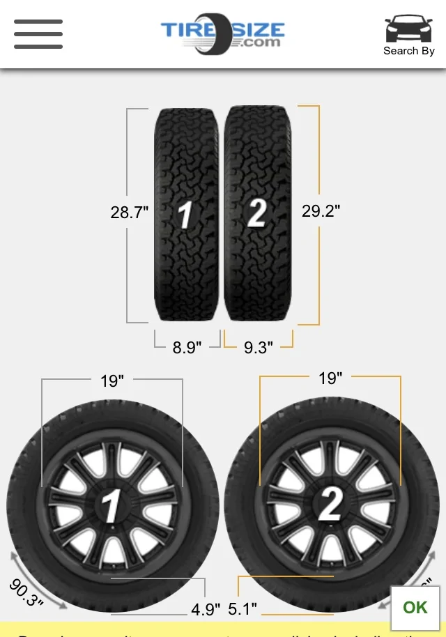 Ford Maverick Lobo Tire Options - research phase IMG_9456