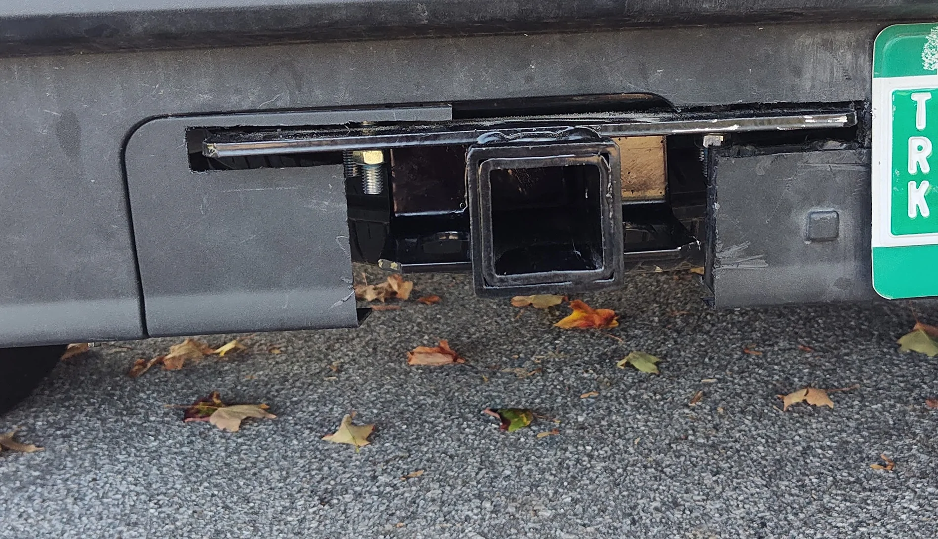 Ford Maverick Fender flares installed hitch receiver