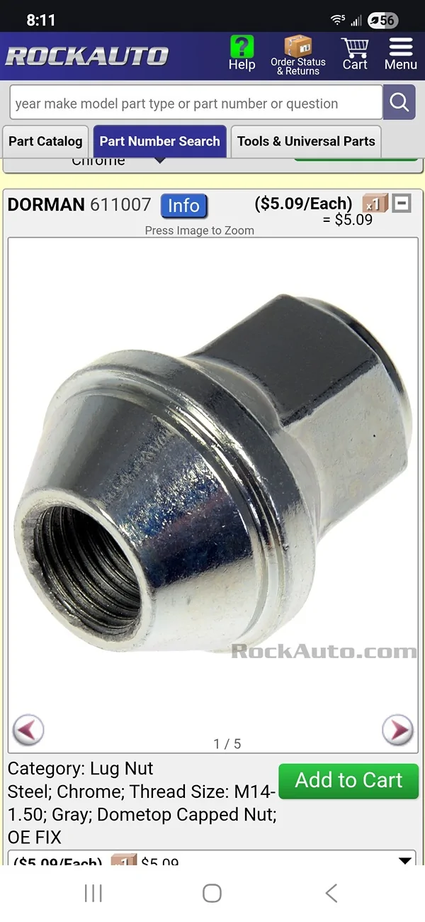 Ford Maverick Lug Nuts-- again! Screenshot_20250919_081136_Chrom
