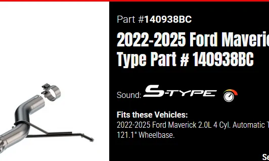 Ford Maverick Borla Type 3 Catback installed 1758493813782-pt