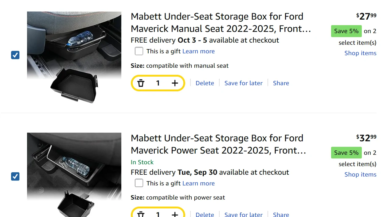 Ford Maverick Mabett Under-Seat Storage Box Now Available (Power & Manual Versions) 1758537426956-d9