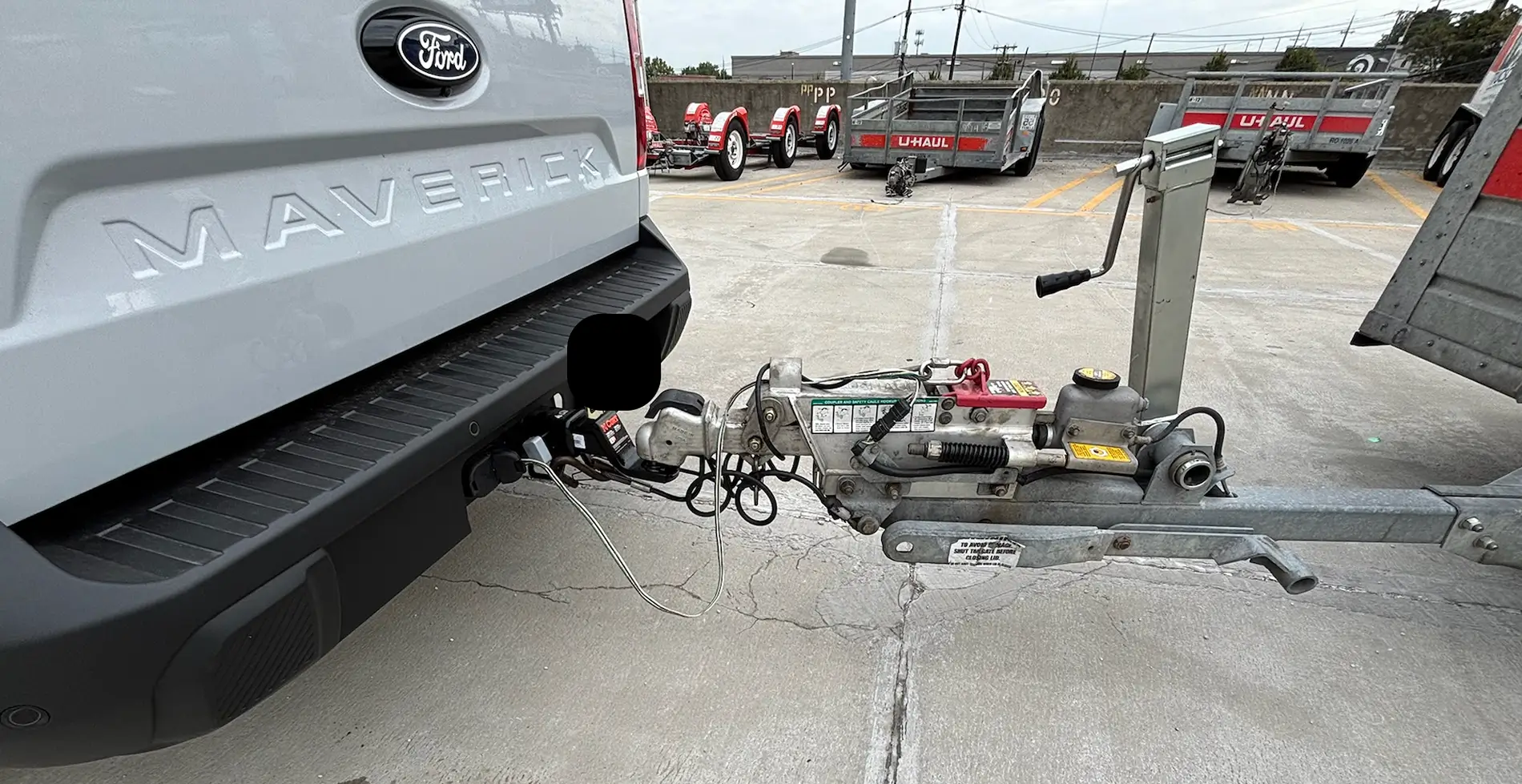 Ford Maverick U-haul 6x12 trailer, what ball hitch and drop do I need? Screenshot 2025-09-22 at 8.07.46 PM