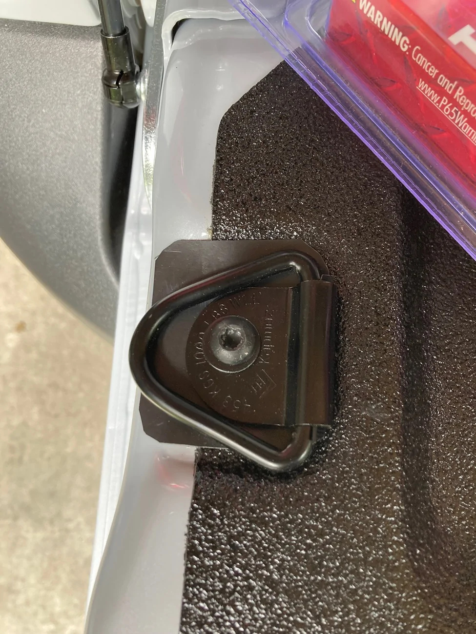 Ford Maverick Dee Zee tailgate assist & tie downs installed IMG_1682