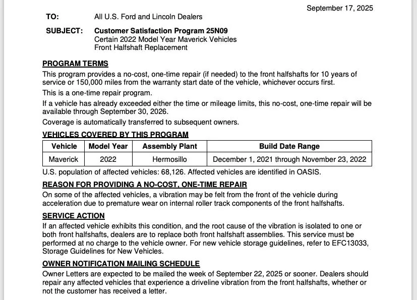 Ford Maverick Shaking While accelerating only. 741