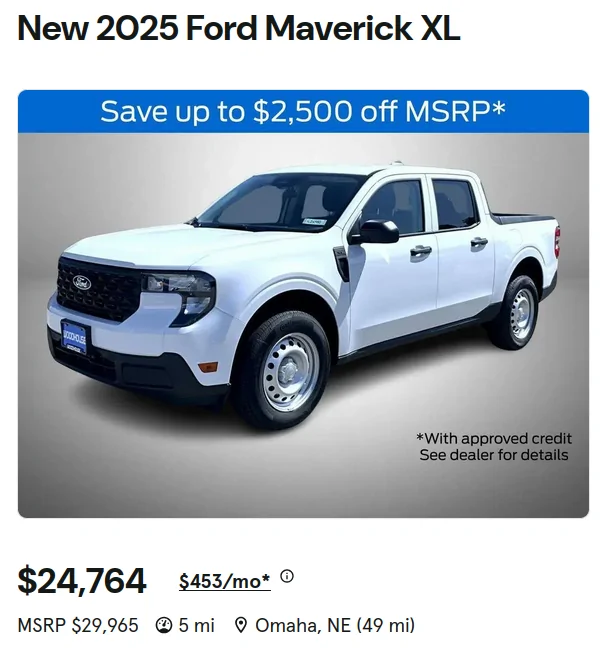 Ford Maverick $4,750.00 off for Maverick 1758839562492-59