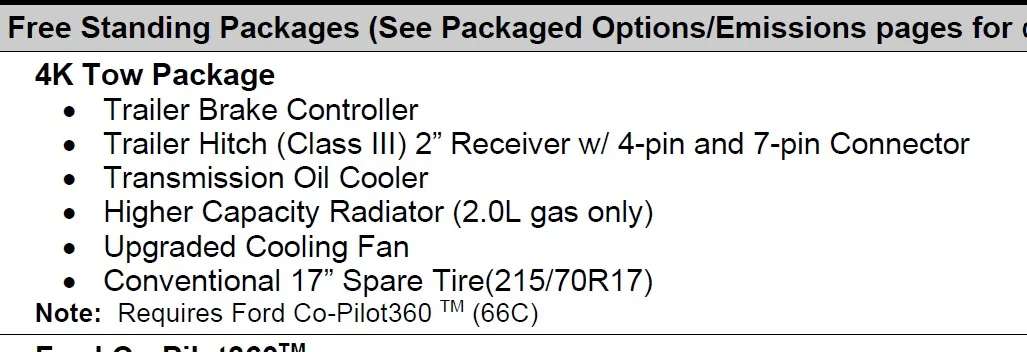 Ford Maverick Lariat Hybrid spare tire with 4K tow pkg Screenshot 2025-09-26 070804