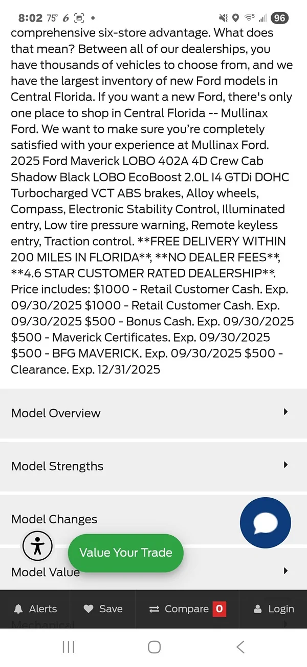 Ford Maverick $4,750.00 off for Maverick Screenshot_20250927_080245_Chrom