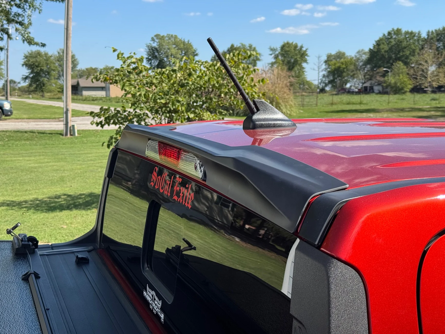 Ford Maverick Mabett cab spoiler test fit IMG_0635