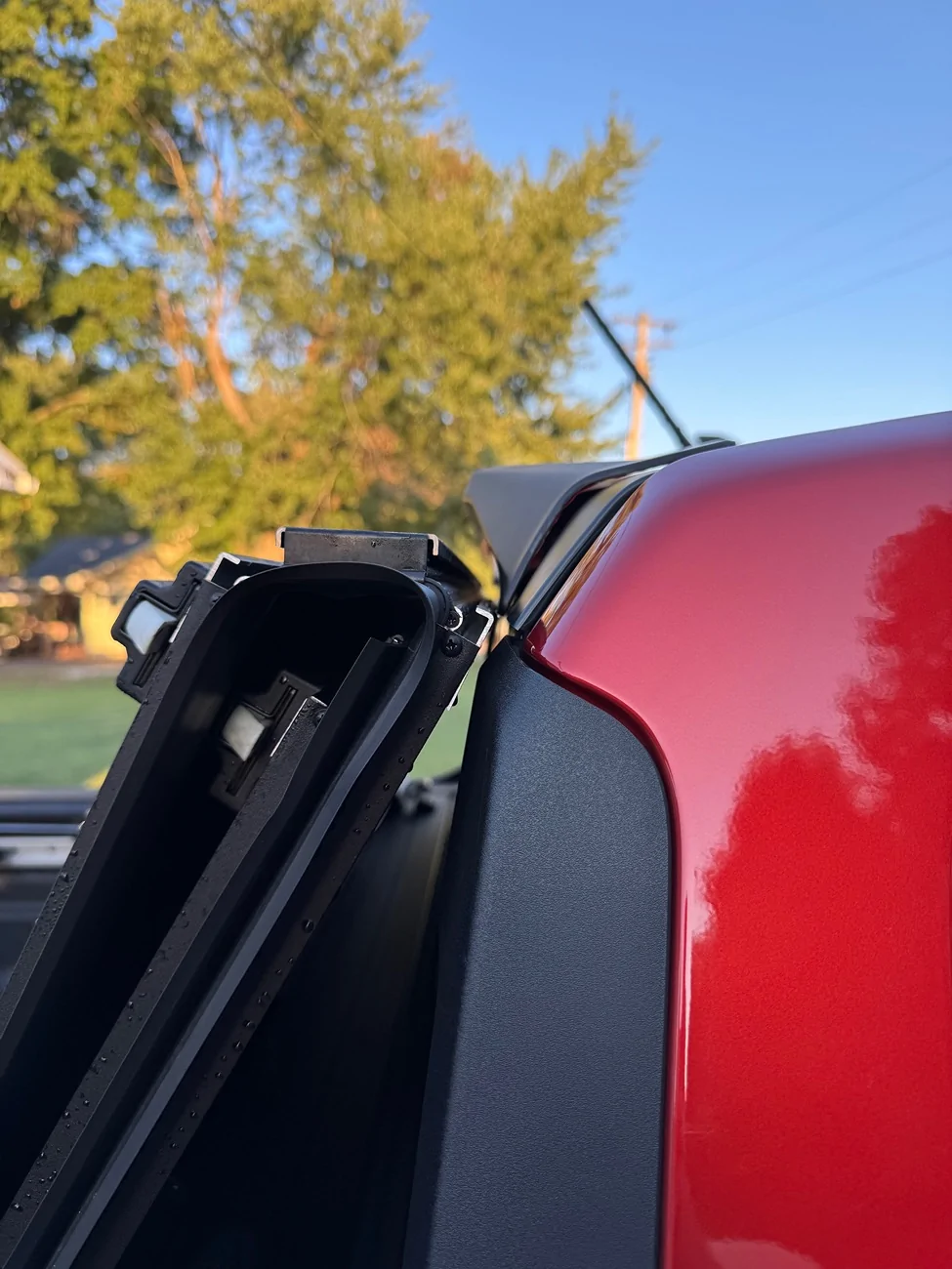 Ford Maverick Mabett cab spoiler test fit IMG_0642