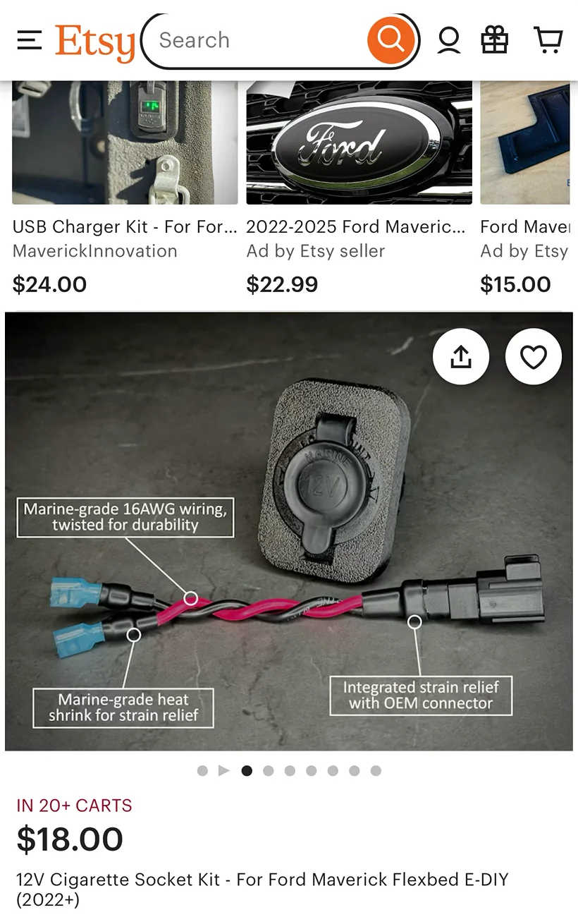 Ford Maverick Can bed mounted 120 volt outlet run small power hand tools? IMG_4367