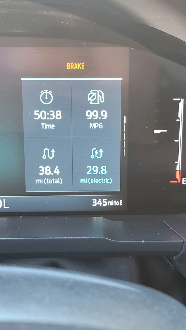 Ford Maverick Hybrid braking tips to maximize MPG? 20251005_152422
