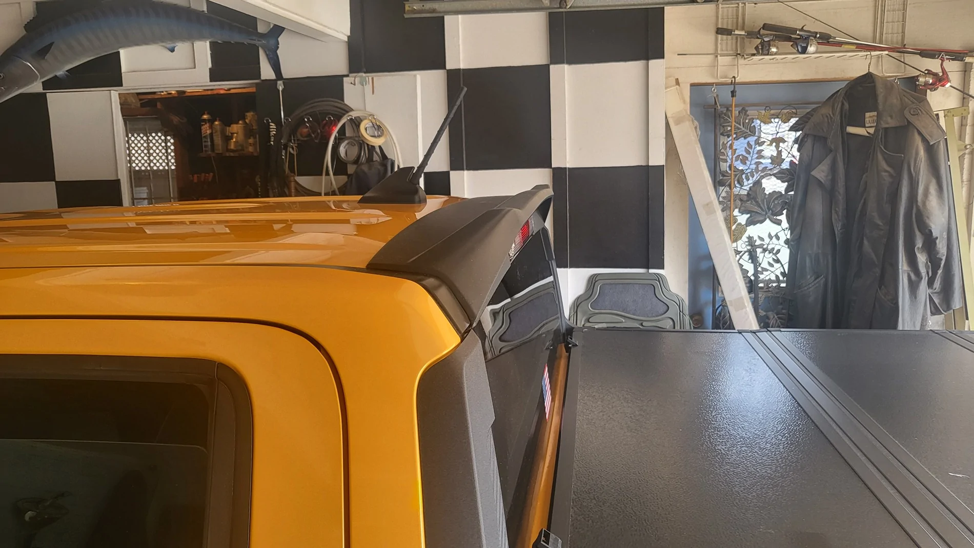 Ford Maverick Mabett Cab Roof Spoiler Installed 20240424_122741