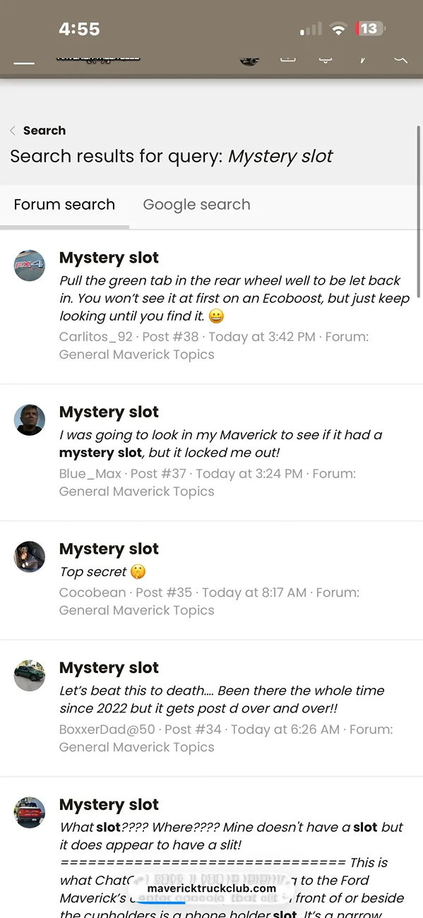 Ford Maverick Mystery slot IMG_4489