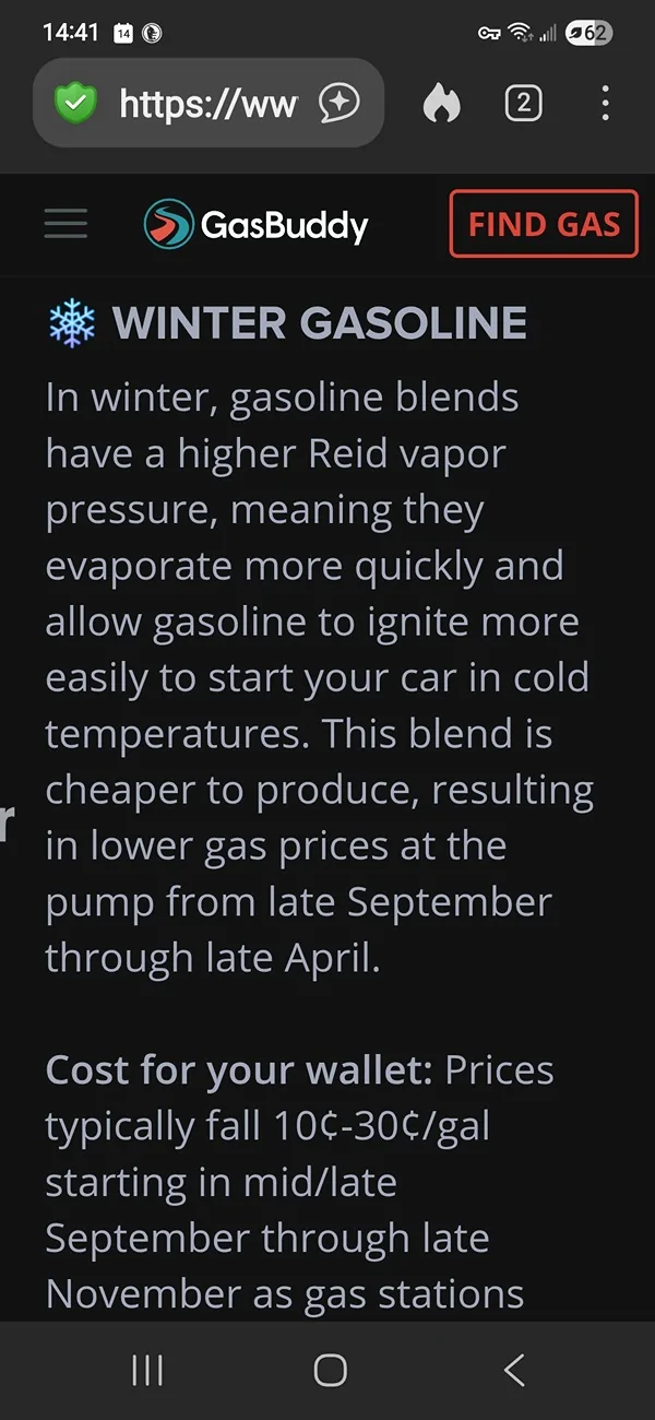 Ford Maverick Cali shifting to 15% ethanol in gas Screenshot_20251014_144153_DuckDuckGo
