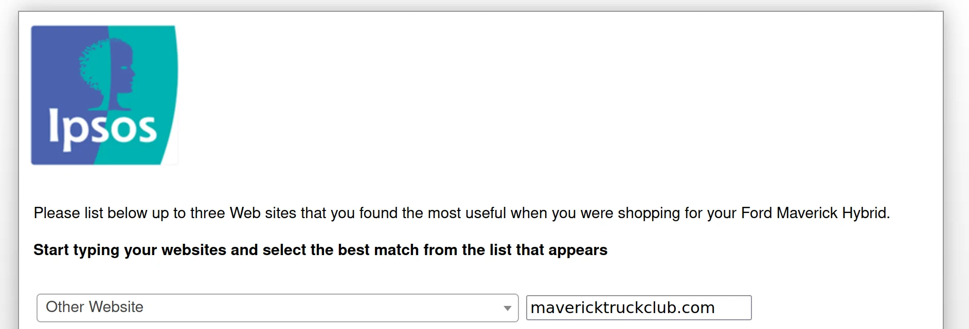 Ford Maverick I took the Maverick owners survey Screenshot from 2025-10-15 06-12-23