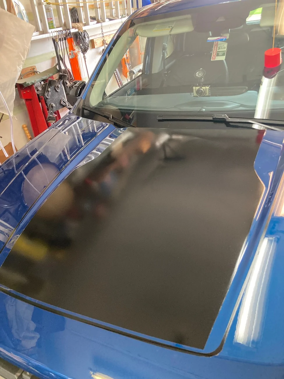 Ford Maverick Ford hood graphic installed IMG_0298