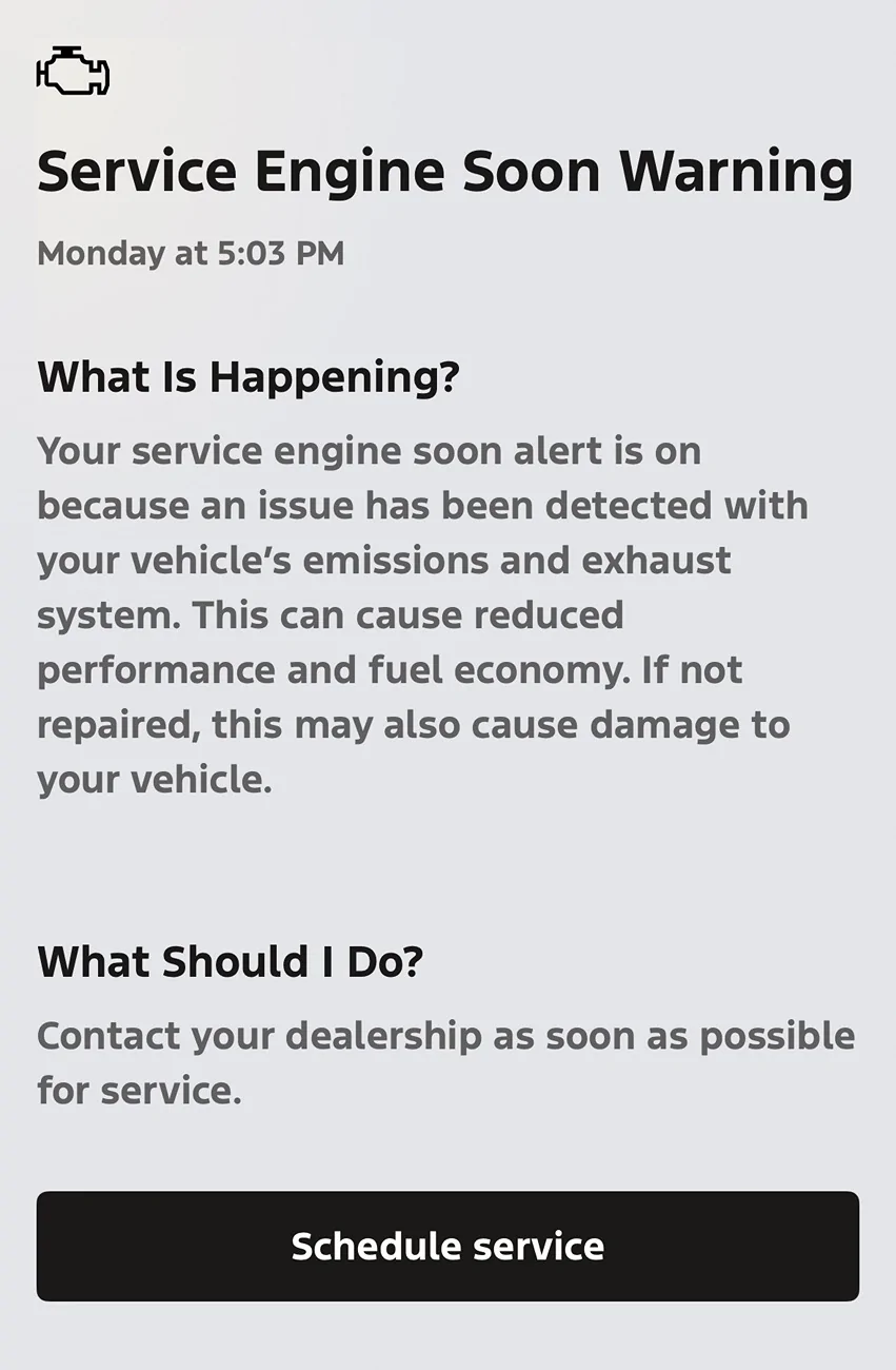 Ford Maverick Ford Pass App - Service Engine Soon IMG_7684