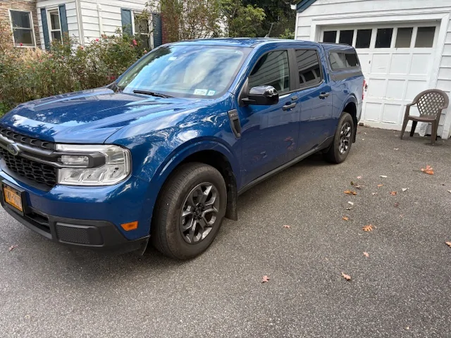Ford Maverick Install of digital rearview mirror (Wolfbox G900Pro) with a shell truck cap (ARE V Series) Mav Ca
