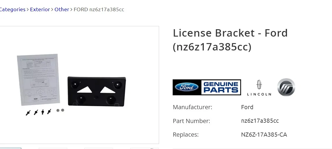 Ford Maverick 2024 vs 2025 front license bracket Screenshot 2025-10-23 081814