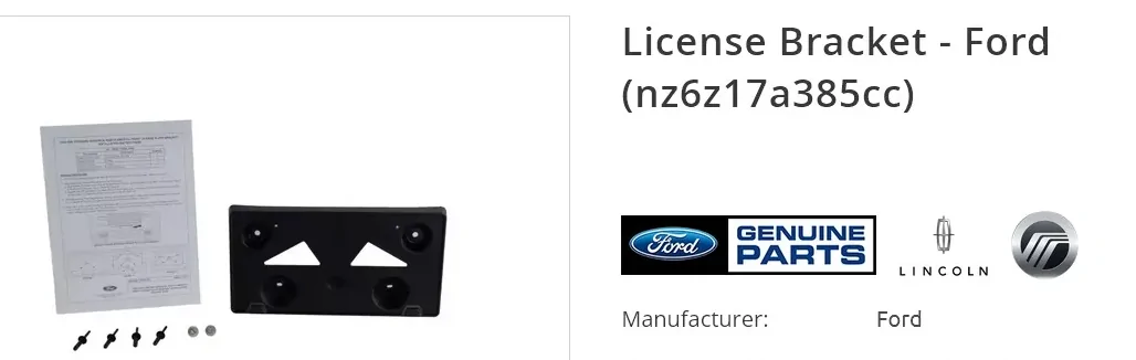 Ford Maverick 2024 vs 2025 front license bracket 1761236226629-oi