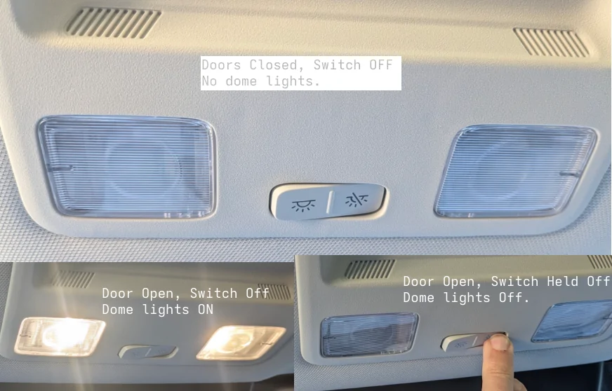 Ford Maverick Issue: 2025 front dome light switch doesn't seem to work quite right?? 1761334840257-gm