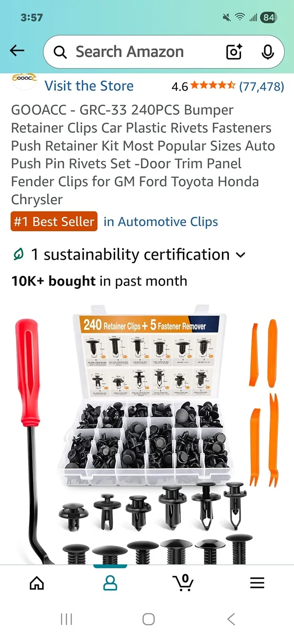 Ford Maverick Tailgate trim plastic rivets Screenshot_20251022_155725_Amazon Shopping