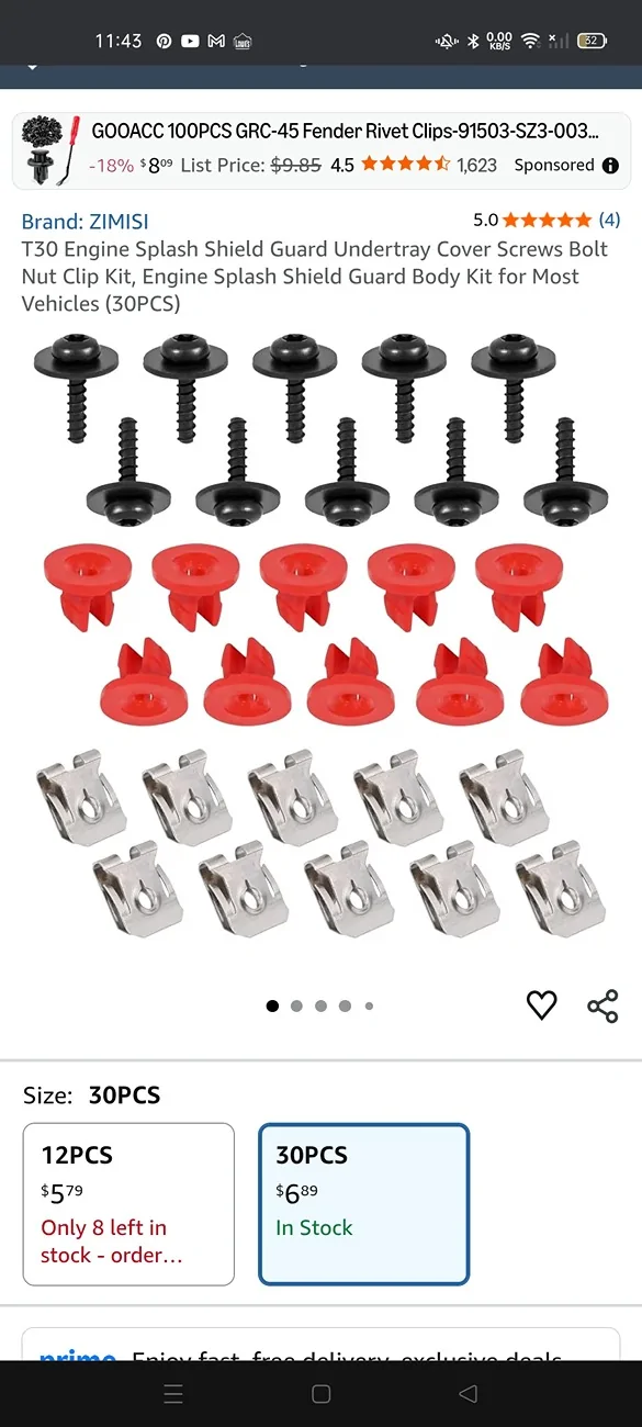 Ford Maverick Replacement for skid plate retainer clips Screenshot_2025-10-27-11-43-17-94_40deb401b9ffe8e1df2f1cc5ba480b12