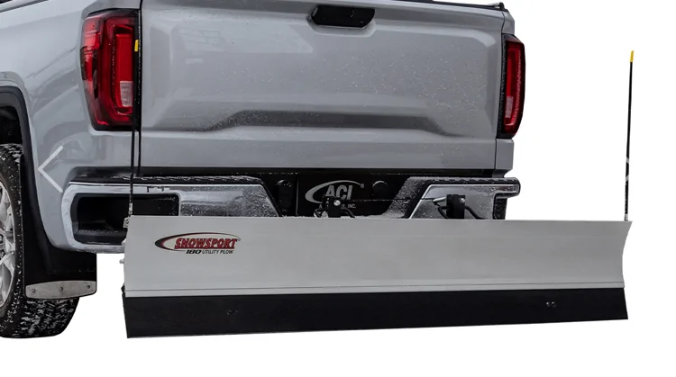 Ford Maverick Rear mounted snow plow installed IMG_6946