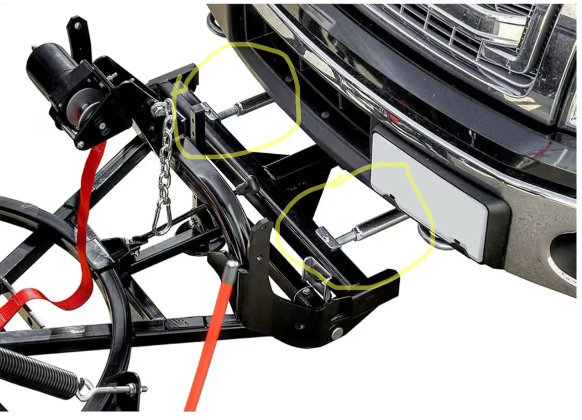 Ford Maverick Rear mounted snow plow installed IMG_4631