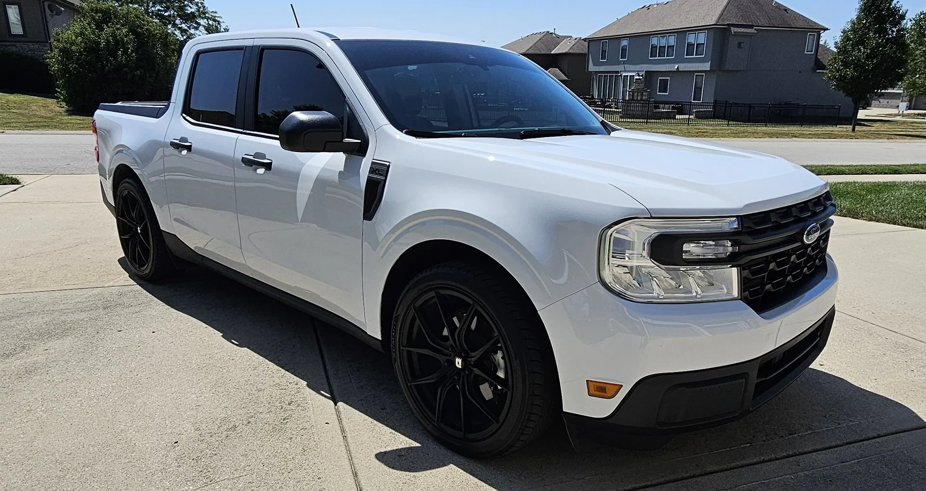 Ford Maverick 2024 Maverick XL hybrid lowered with Eibach and Drag wheels KCMO 20250907_124244