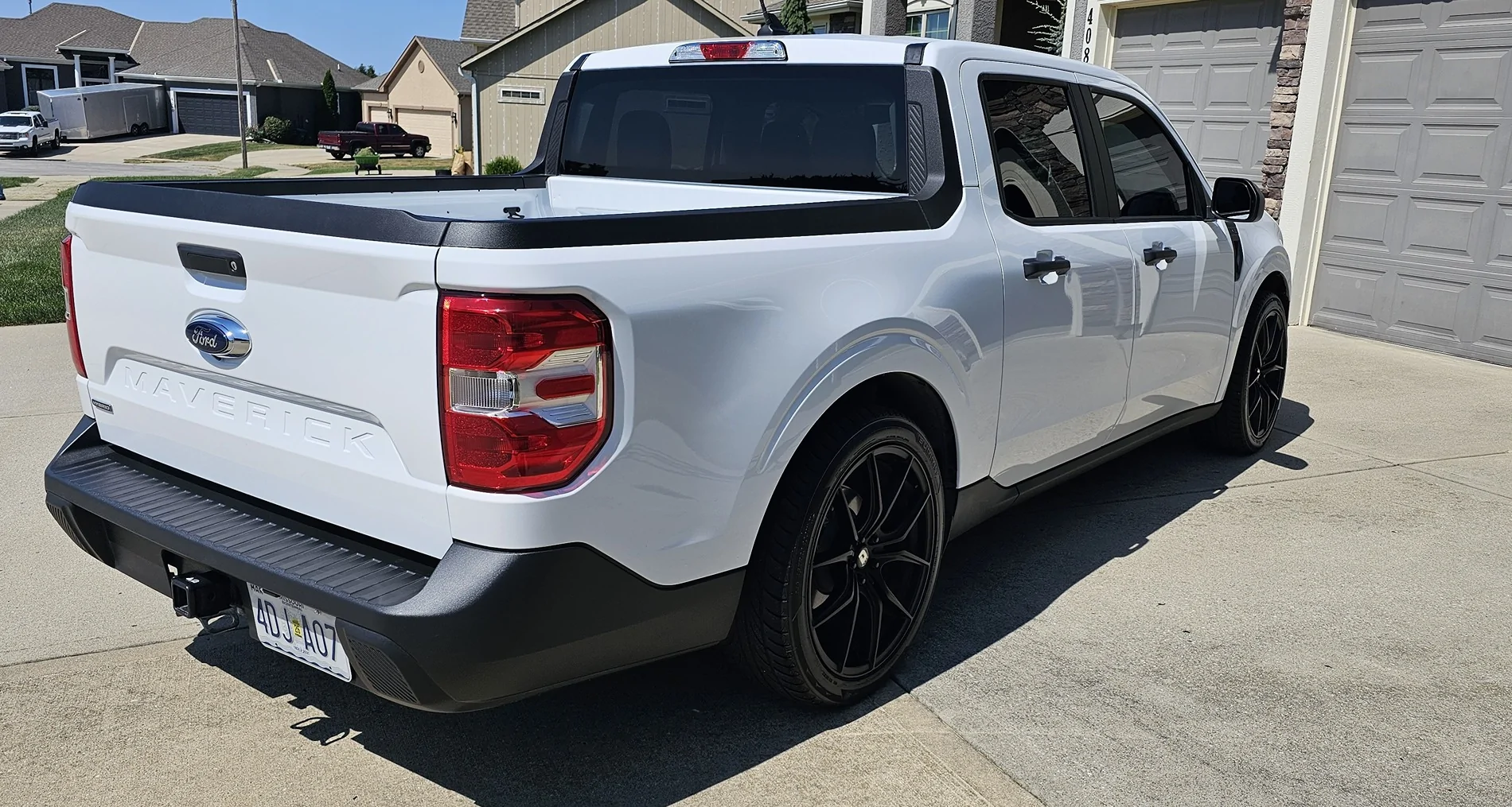 Ford Maverick 2024 Maverick XL hybrid lowered with Eibach and Drag wheels KCMO 20250907_124154