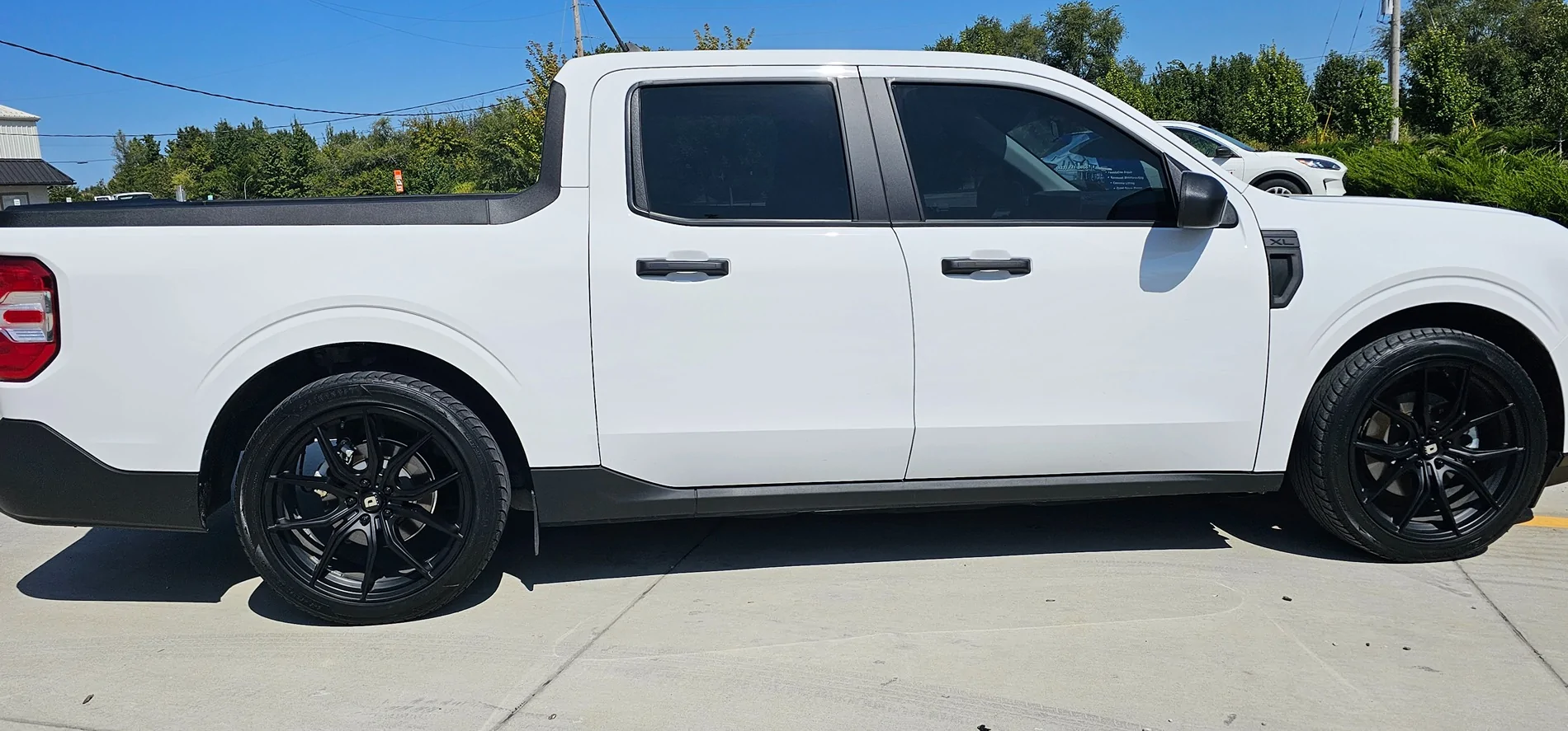 Ford Maverick 2024 Maverick XL hybrid lowered with Eibach and Drag wheels KCMO 20250907_114112