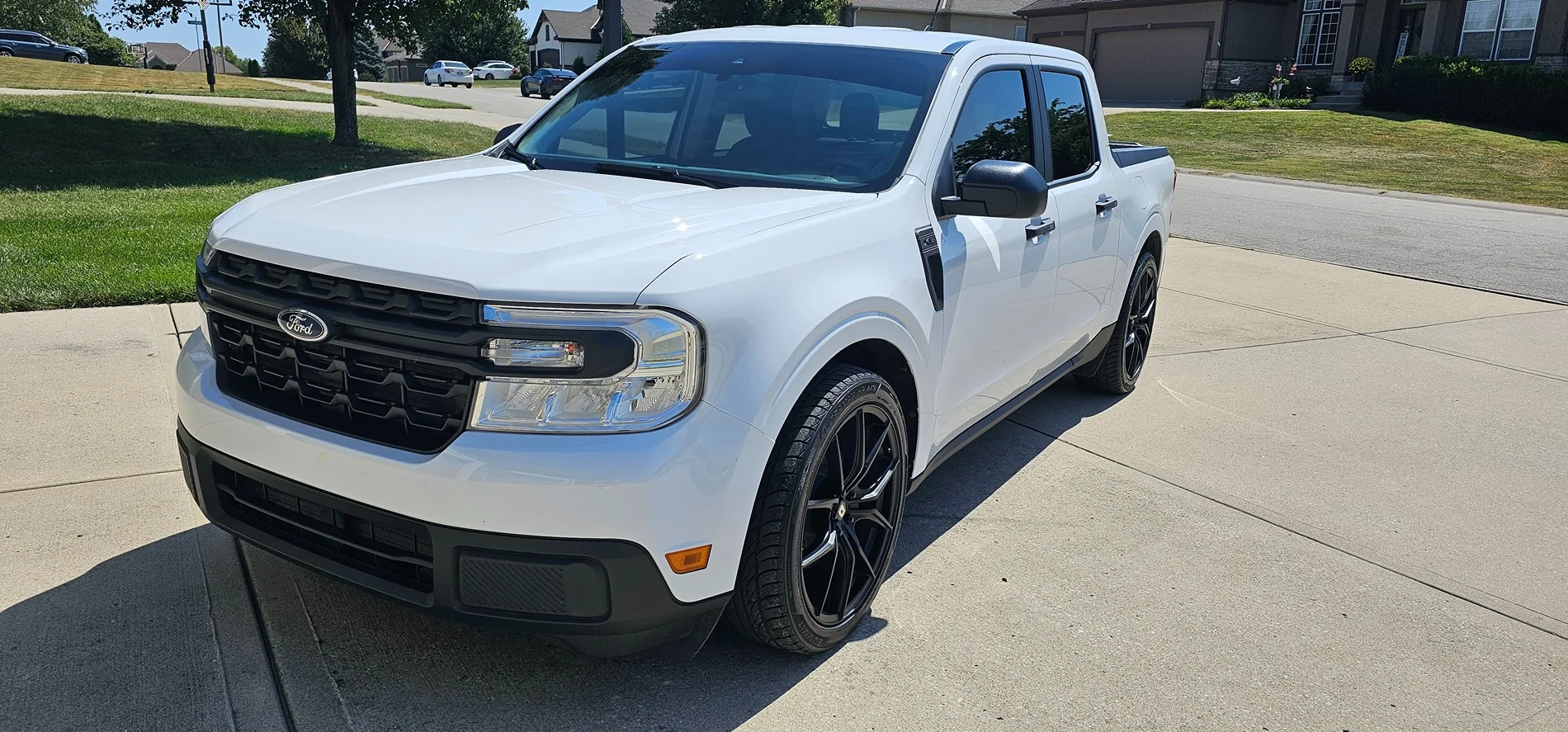 Ford Maverick 2024 Maverick XL hybrid lowered with Eibach and Drag wheels KCMO 20250907_124131