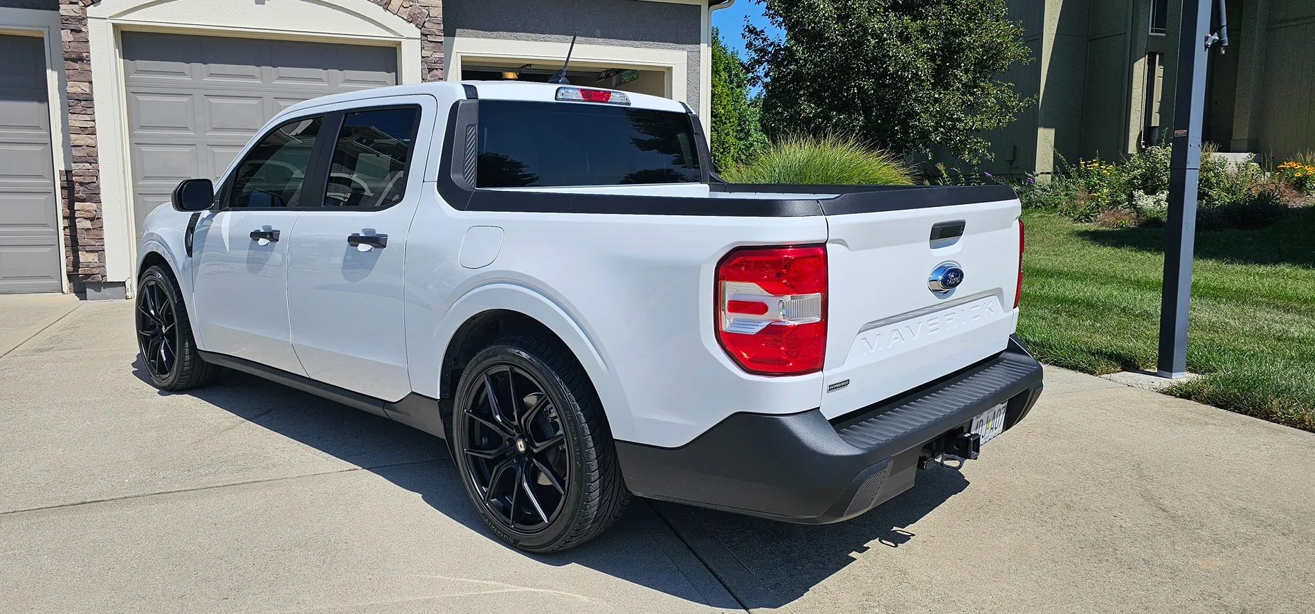 Ford Maverick 2024 Maverick XL hybrid lowered with Eibach and Drag wheels KCMO 20250907_124203