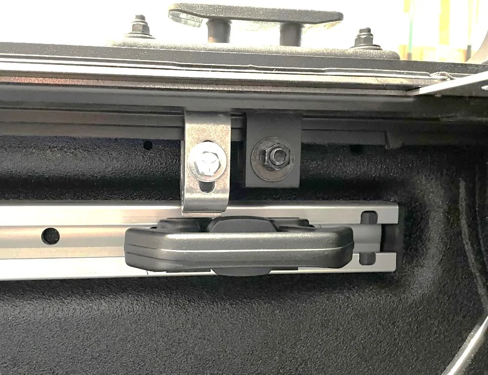 Ford Maverick Tonneau covers and Ford OEM cargo rail system. Mav clamp 2.3