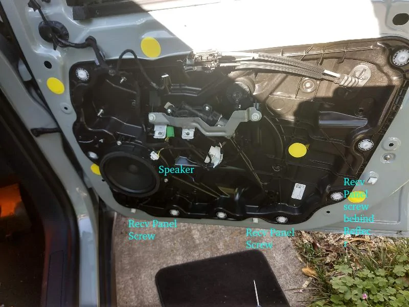 Ford Maverick Hertz K165 with Sound Deadening in Passenger Front Door PassengerInnerPanel