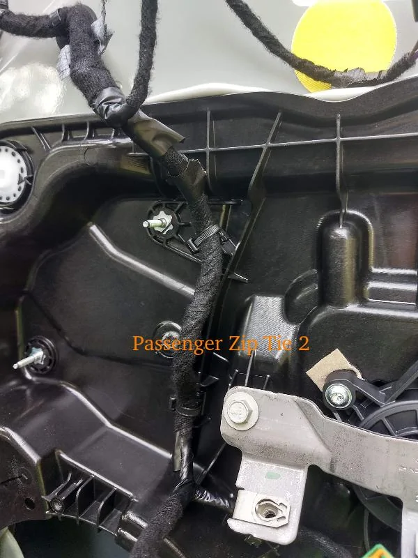 Ford Maverick Hertz K165 with Sound Deadening in Passenger Front Door PassengerZipTie12