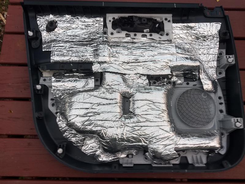 Ford Maverick Hertz K165 with Sound Deadening in Passenger Front Door ClosedCellFoamDoorTrimInterior
