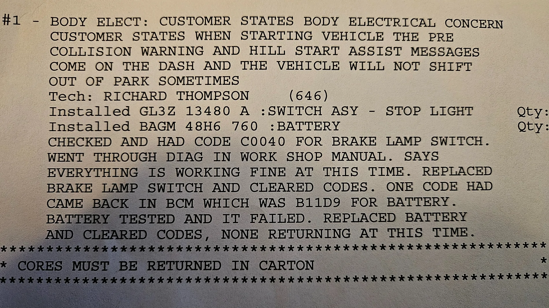 Ford Maverick Pre collision assist not available stuck in park 20251103_135750
